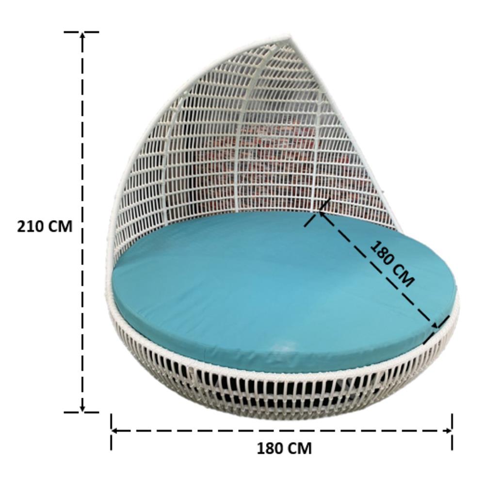 เตียงพักผ่อน IVY DB022 CURVE DAYBED สีขาว