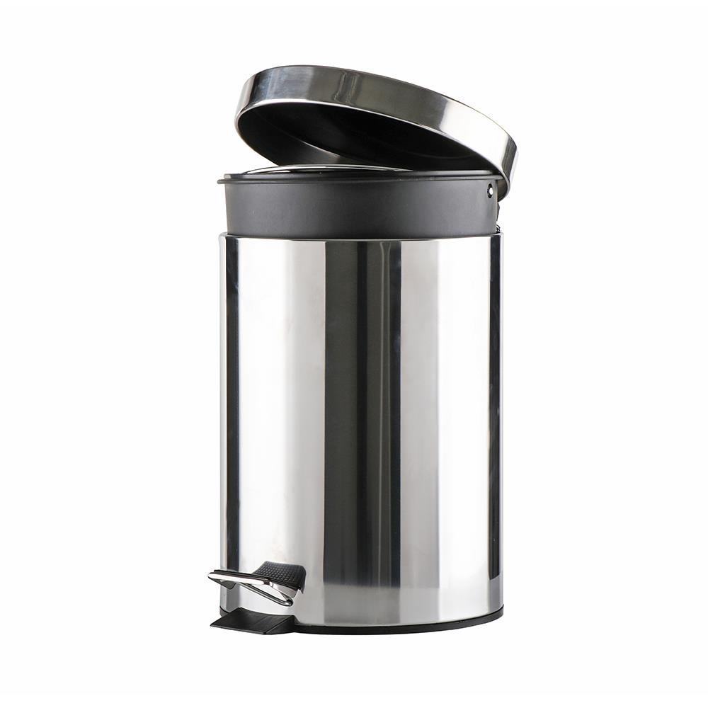 ถังขยะเหยียบกลม ACCO SILVEY 5 ลิตร สีเงิน