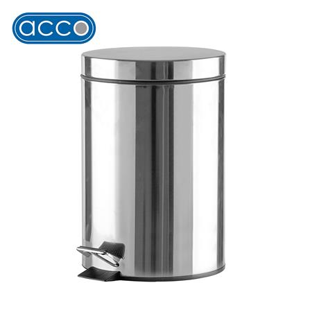 ถังขยะเหยียบกลม ACCO SILVEY 5 ลิตร สีเงิน_0