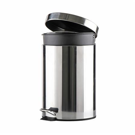 ถังขยะเหยียบกลม ACCO SILVEY 5 ลิตร สีเงิน_2