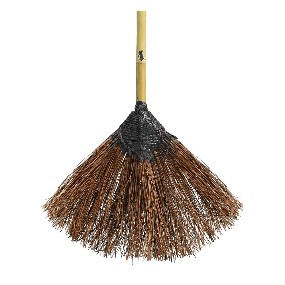 ไม้กวาดหยากไย้ใยตาล ด้ามไม้ไผ่ ACCO 2.70 เมตร สีธรรมชาติ