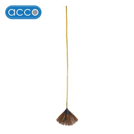 ไม้กวาดหยากไย้ใยตาล ด้ามไม้ไผ่ ACCO 2.70 เมตร สีธรรมชาติ_0
