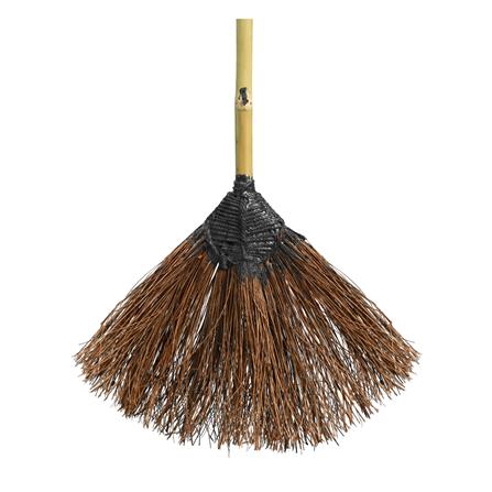 ไม้กวาดหยากไย้ใยตาล ด้ามไม้ไผ่ ACCO 2.70 เมตร สีธรรมชาติ_1