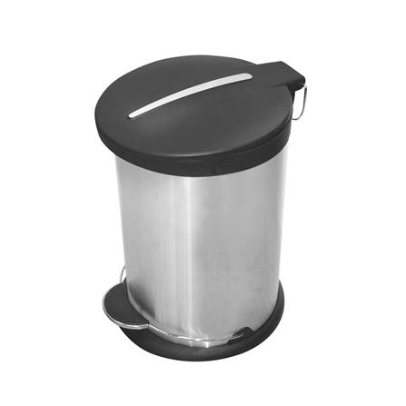 ถังขยะเหยียบกลม ACCO GENTLY 12 ลิตร สีเงิน_2