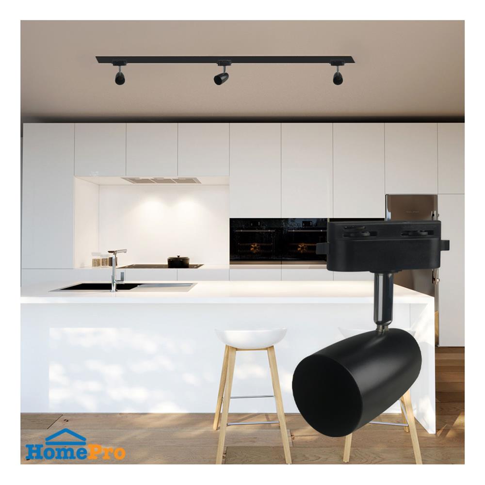 แทรคไลท์ ติดราง GU10 LUMAX ETRP สีดำ