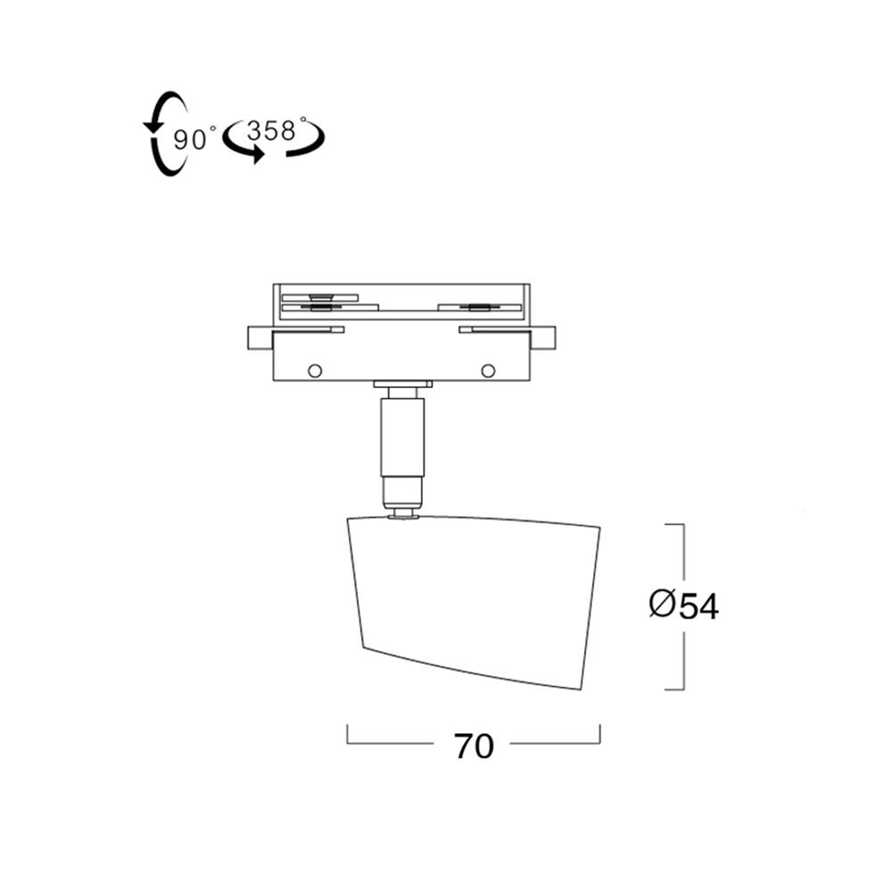 แทรคไลท์ ติดราง GU10 LUMAX ETRP สีดำ