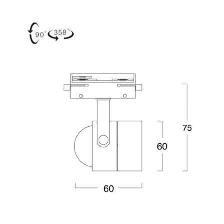 แทรคไลท์ ติดราง GU5.3 LUMAX ETRP  สีขาว_3