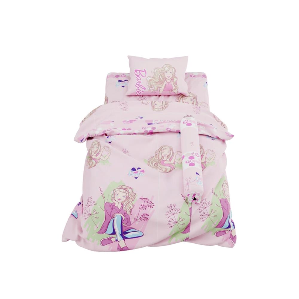 ชุดผ้าปูที่นอน 3.5 ฟุต 4 ชิ้น PREMIER SATIN BARBIE PM002