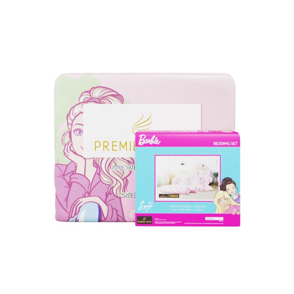 ชุดผ้าปูที่นอน 3.5 ฟุต 4 ชิ้น PREMIER SATIN BARBIE PM002