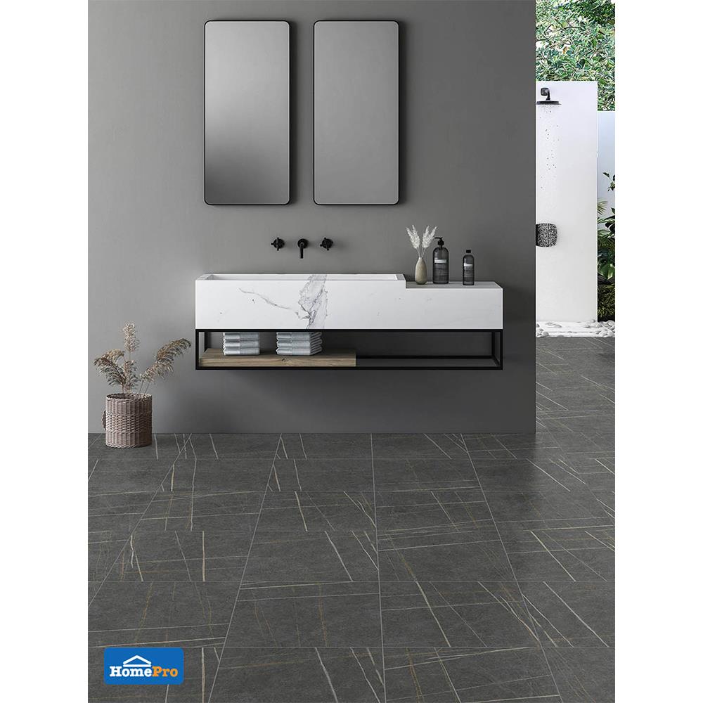 กระเบื้องพื้นพอร์ซเลน  16x16 นิ้ว COTTO ซอนย่า กริจิโอ (HYG) เทา ExC PM 0.96M2