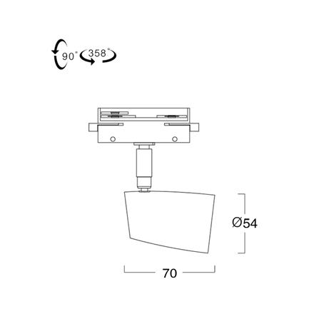 แทรคไลท์ ติดราง GU10 LUMAX ETRP  สีขาว_3