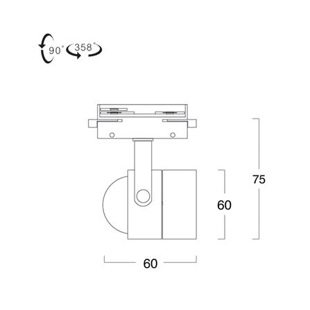แทรคไลท์ ติดราง GU5.3 LUMAX ETRP สีดำ_2
