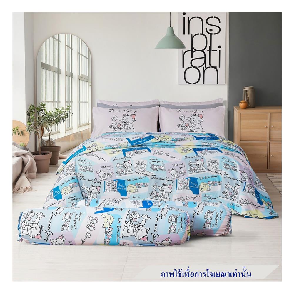 ชุดผ้าปูที่นอน 5 ฟุต 6 ชิ้น PREMIER SATIN TOM AND JERRY PM003