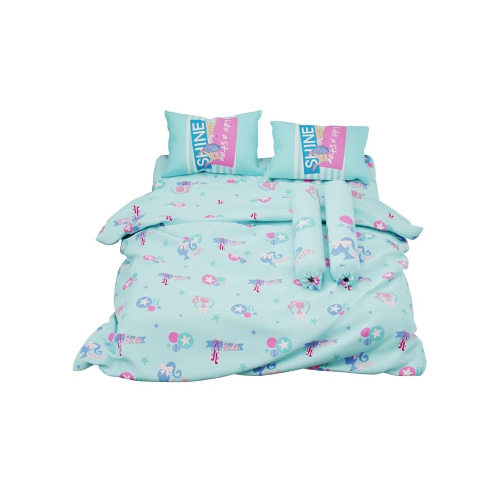 ชุดผ้าปูที่นอน 5 ฟุต 6 ชิ้น PREMIER SATIN BARBIE PM001