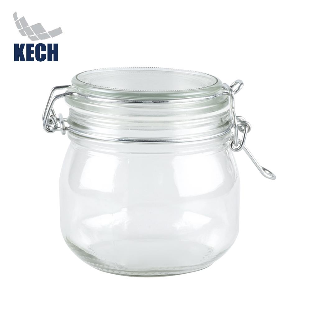 ขวดโหลแก้วฝาสปริง KECH CLEAR 0.6 ลิตร_1