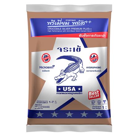 กาวยาแนวจระเข้ พรีเมี่ยมพลัส 1 กก. สีน้ำตาลลาเต้