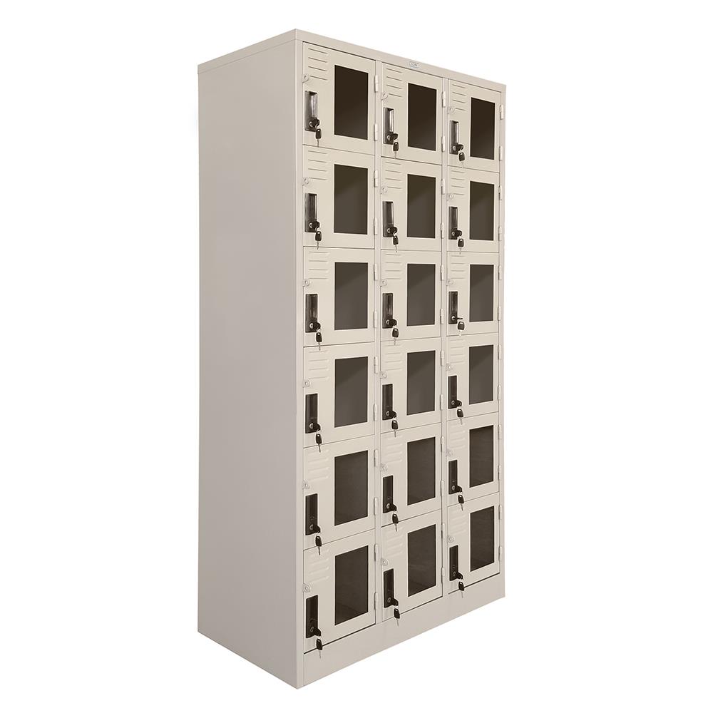 ตู้ล็อกเกอร์ 18 ประตู SURE LKG-018 สีครีม