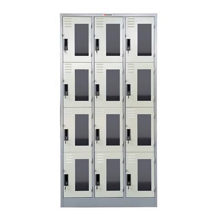 ตู้ล็อกเกอร์ 12 ประตู SURE LKG-012 สีเทา