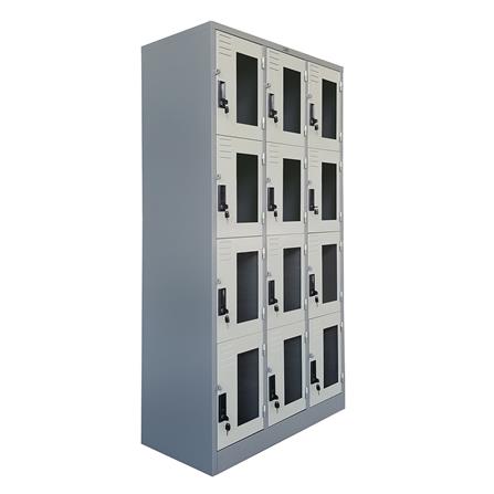 ตู้ล็อกเกอร์ 12 ประตู SURE LKG-012 สีเทา_1