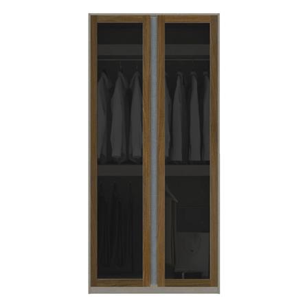 ตู้เสื้อผ้า 2 บานเปิด KONCEPT BLOX 100 ซม. สี WALNUT LEGATO