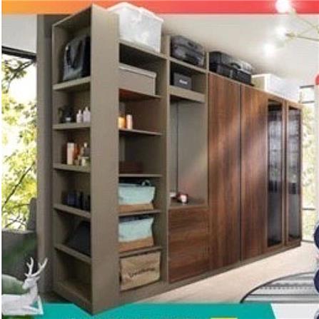 ตู้เสื้อผ้า 2 บานเปิด KONCEPT BLOX 100 ซม. สี WALNUT LEGATO_2