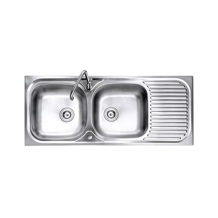 ซิงค์ฝัง 2 หลุม 1 ที่พัก MESTER MSX120 สีเงิน_0