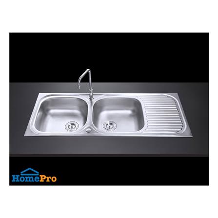 ซิงค์ฝัง 2 หลุม 1 ที่พัก MESTER MSX120 สีเงิน_1