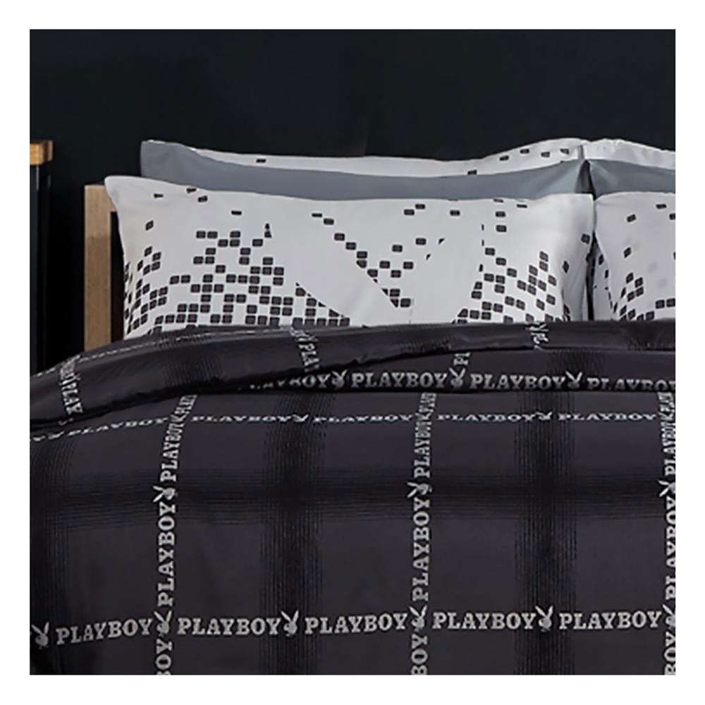 ชุดผ้าปูที่นอน 5 ฟุต 6 ชิ้น PREMIER SATIN PLAYBOY PM007