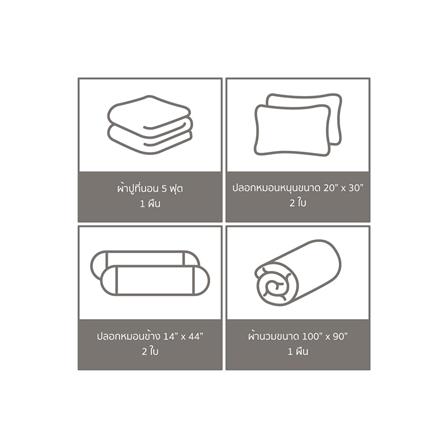 ชุดผ้าปูที่นอน 5 ฟุต 6 ชิ้น PREMIER SATIN PLAYBOY PM007_5