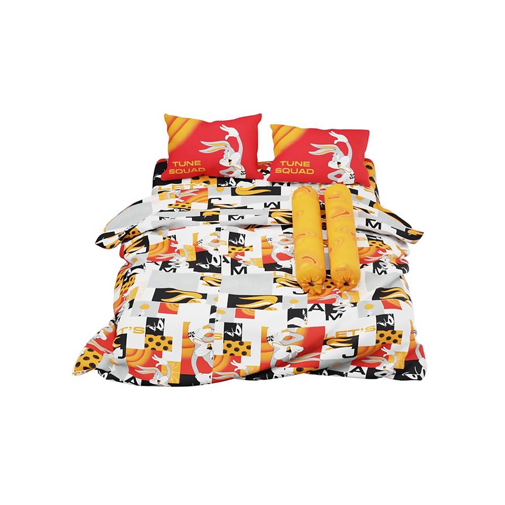 ชุดผ้าปูที่นอน 5 ฟุต 6 ชิ้น PREMIER SATIN LOONEY TUNES PM006