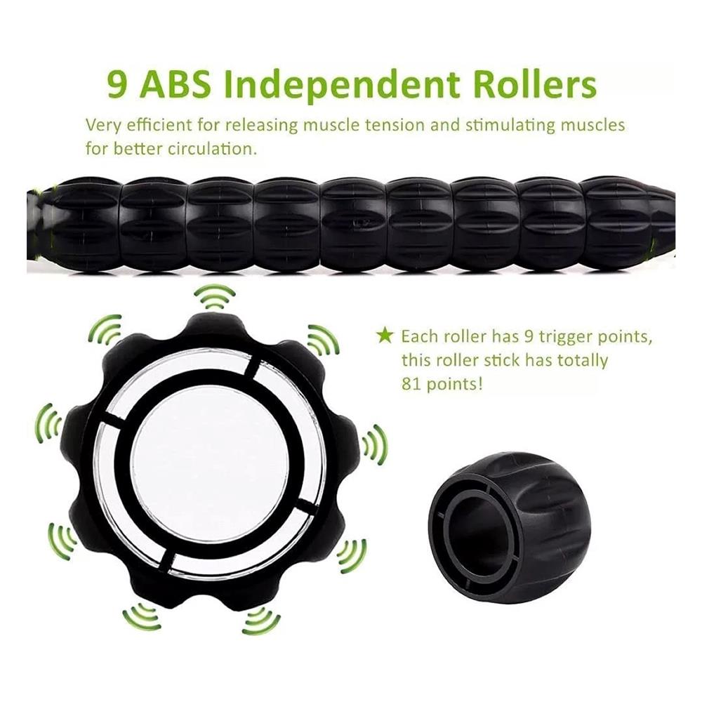 แท่งโรลเลอร์ยืดกล้ามเนื้อ N-ACTIVE สีดำ