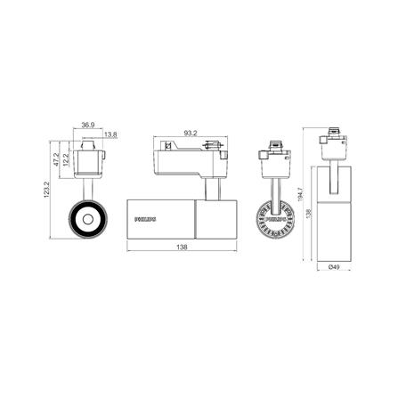 แทรคไลท์ LED PHILIPS ST033T 10 วัตต์ WARM WHITE สีขาว_6