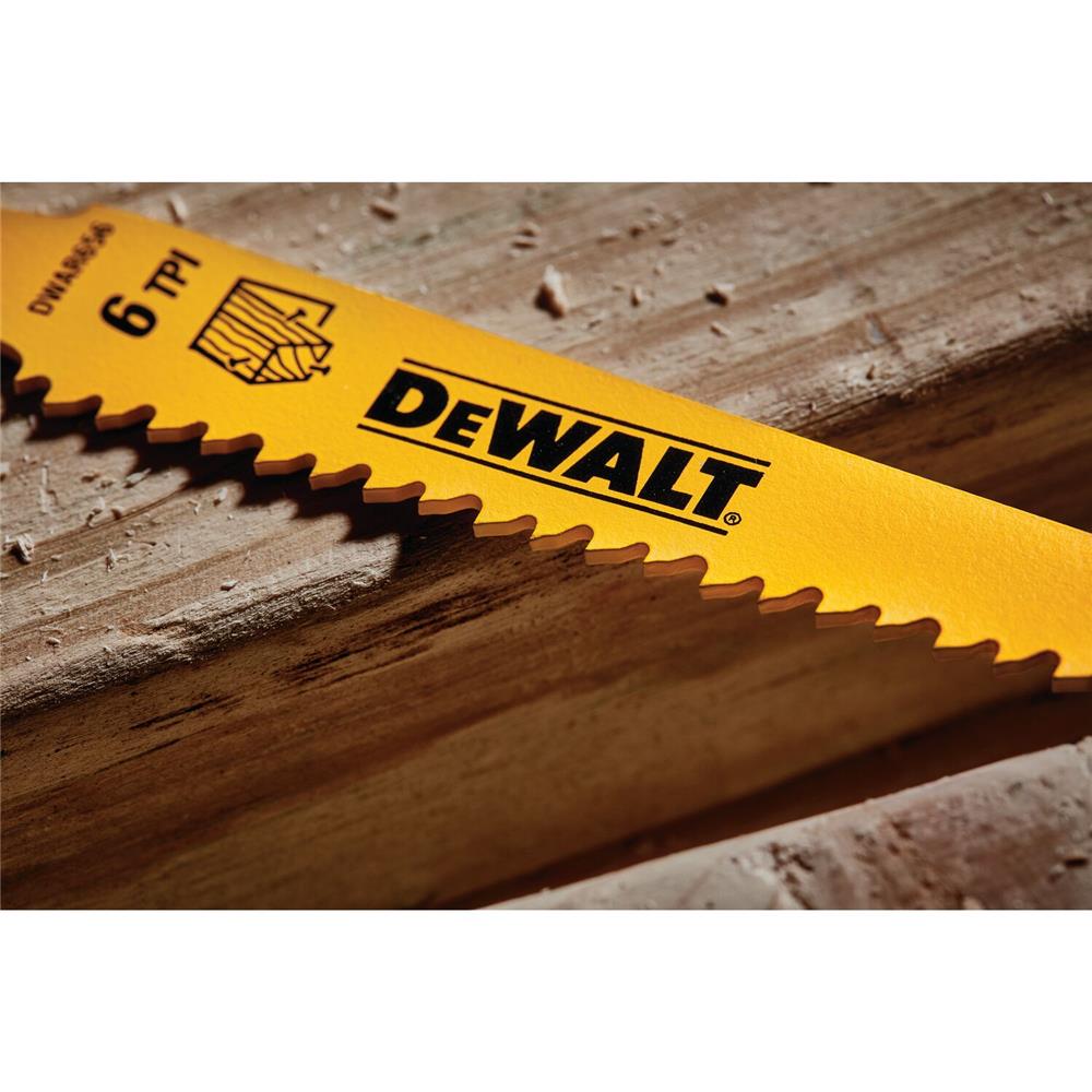ใบเลื่อยจิ๊กซอ DEWALT DW4802 6 TPI 6 นิ้ว แพ็ก 5 ชิ้น