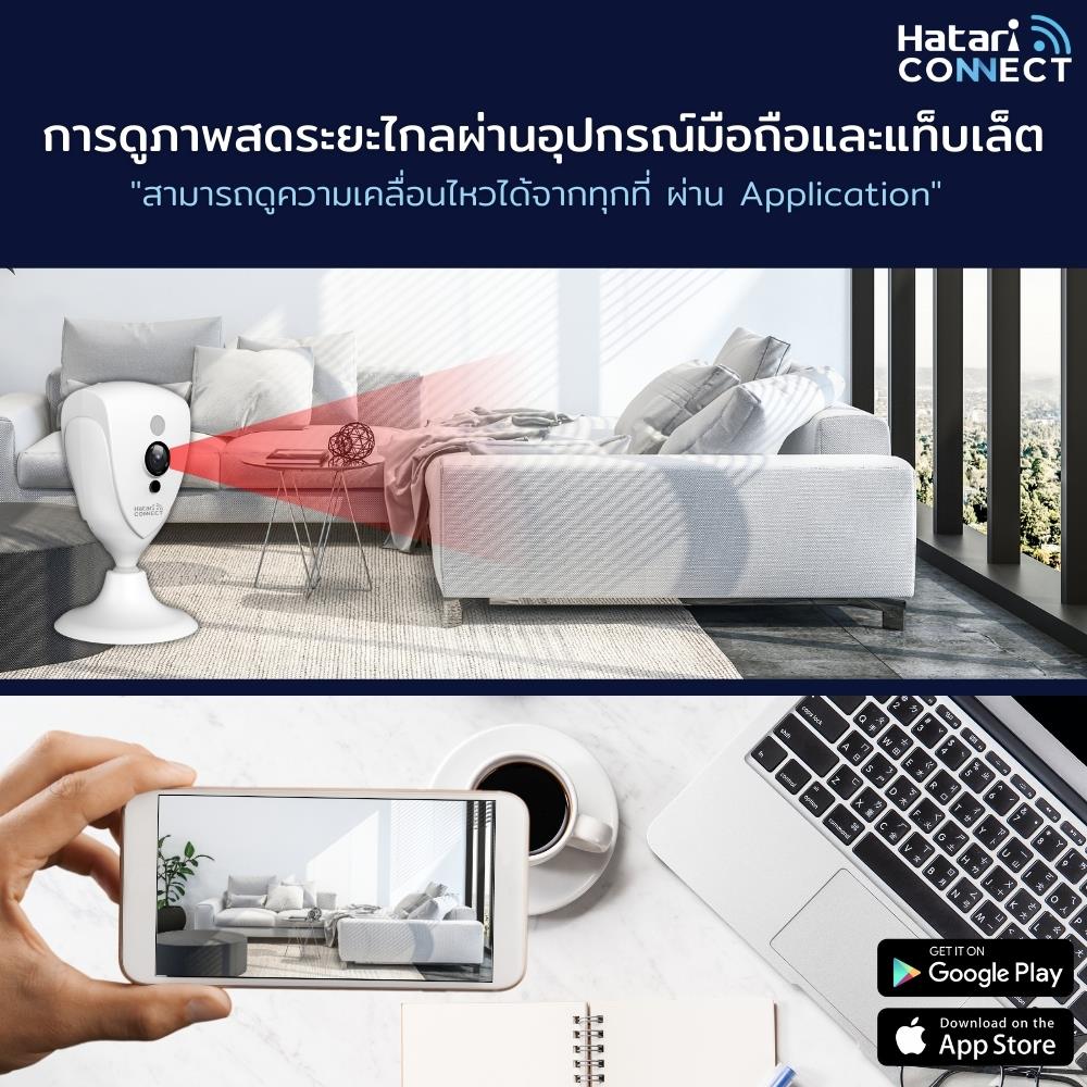 กล้องวงจรปิดไร้สาย HATARI CONNECT CM3 2 ล้านพิกเซล
