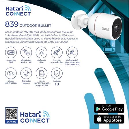 กล้องวงจรปิดภายนอก HATARI CONNECT 839 2 ล้านพิกเซล_7