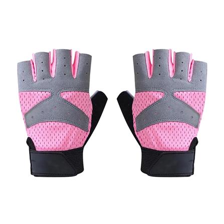 ถุงมือออกกำลังกาย GRANDE ไซซ์ L สีชมพู