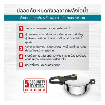 หม้ออัดแรงดัน TEFAL SECURE TRENDY 4 ลิตร_9