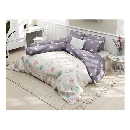 ชุดผ้าปูที่นอน 6 ฟุต 5 ชิ้น FROLINA MICROTEX DF042