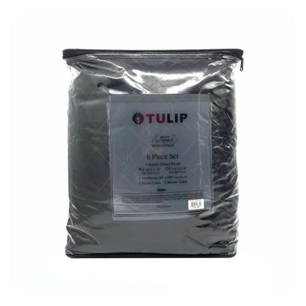 ชุดผ้าปูที่นอน 6 ฟุต 6 ชิ้น TULIP MICRO JQ 02181-TJ003_3