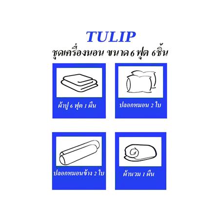 ชุดผ้าปูที่นอน 6 ฟุต 6 ชิ้น TULIP MICRO JQ 02181-TJ003_4