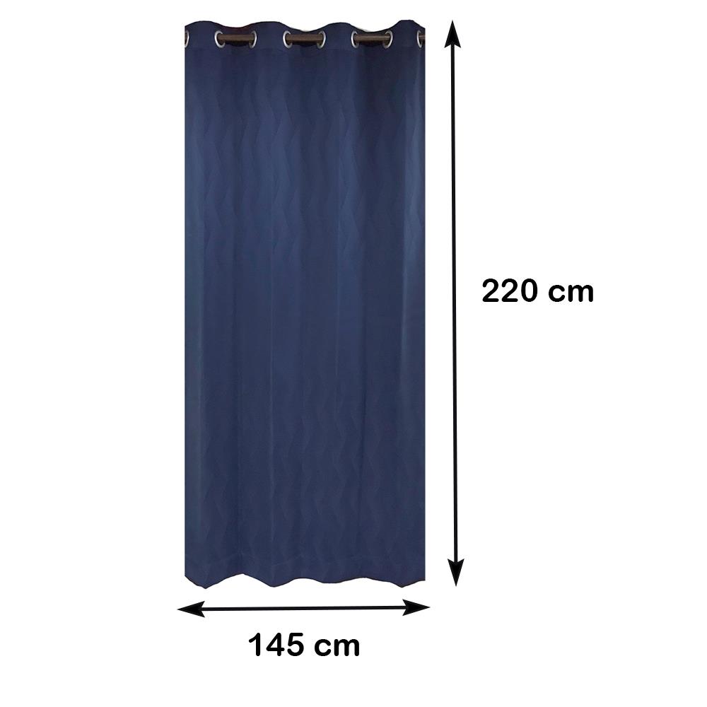 ผ้าม่าน EYELET HOME LIVING STYLE ZERMATT UV 145X220 ซม. สีน้ำเงิน