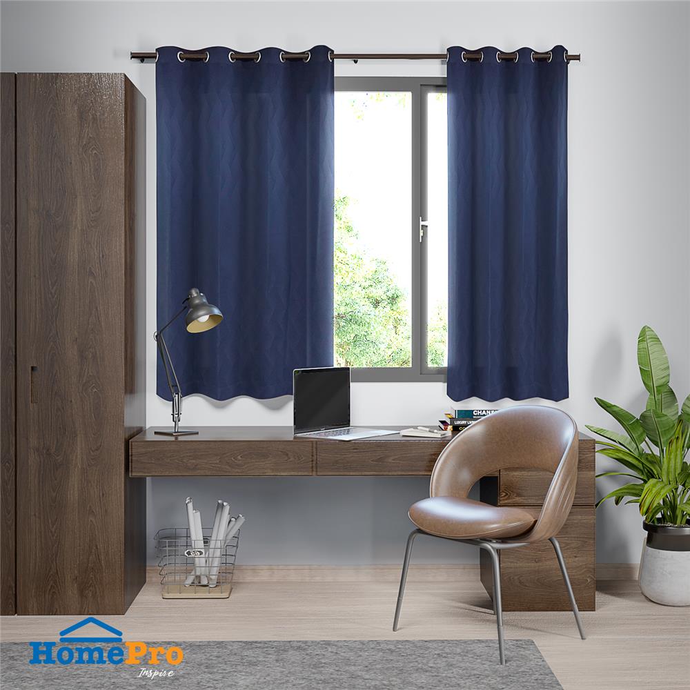 ม่าน EYELET HOME LIVING STYLE ZERMATT UV 145X160 ซม. สีน้ำเงิน