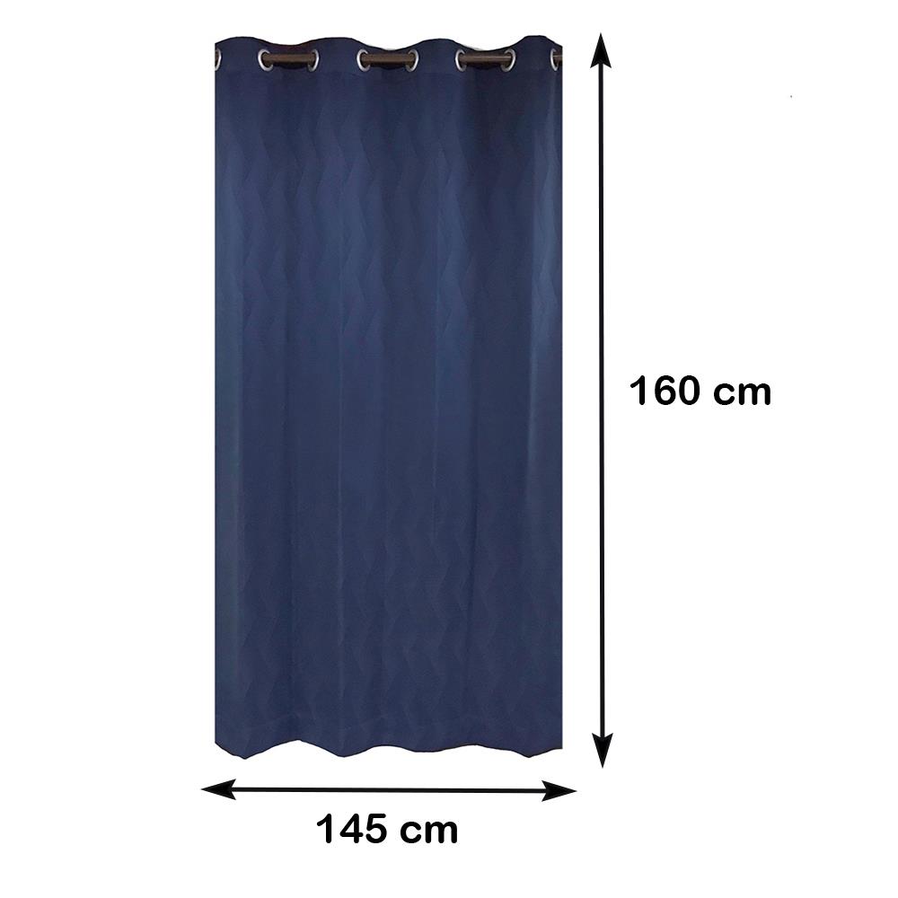 ม่าน EYELET HOME LIVING STYLE ZERMATT UV 145X160 ซม. สีน้ำเงิน