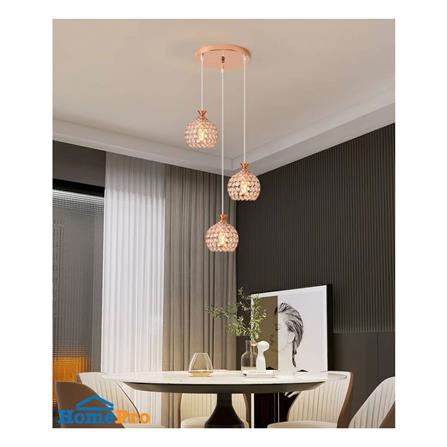 ไฟช่อ NEOLIGHT CS 9008-3 สีขาว/โรสโกลด์ 3 หัว_2