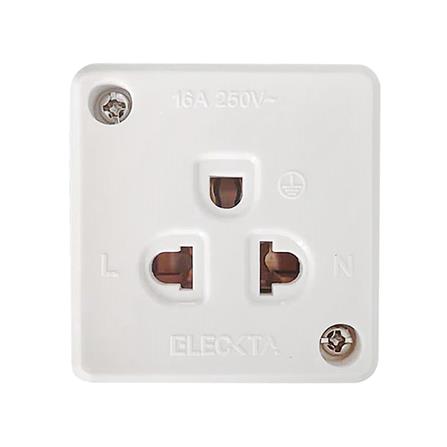 ปลั๊กลอย 1 ที่ ELECKTA TIS ZBG02 สีขาว_0