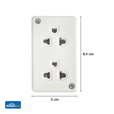 ปลั๊กลอย 2 ที่ ELECKTA TIS WKG04 สีขาว_2