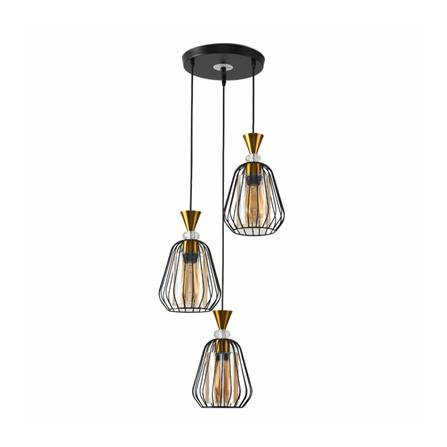 ไฟช่อ NEOLIGHT CS 9007-3 สีชา/ทอง/ขาว 3 หัว