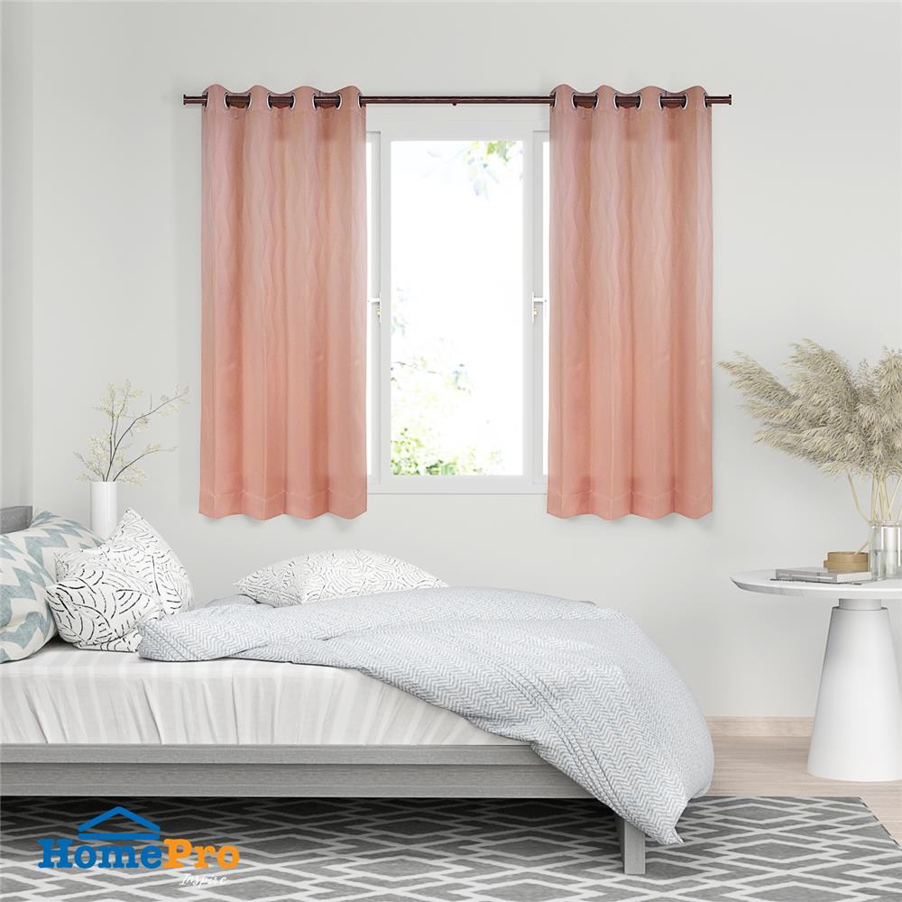 ม่าน EYELET HOME LIVING STYLE ZERMATT UV 145X160 ซม. สีส้ม