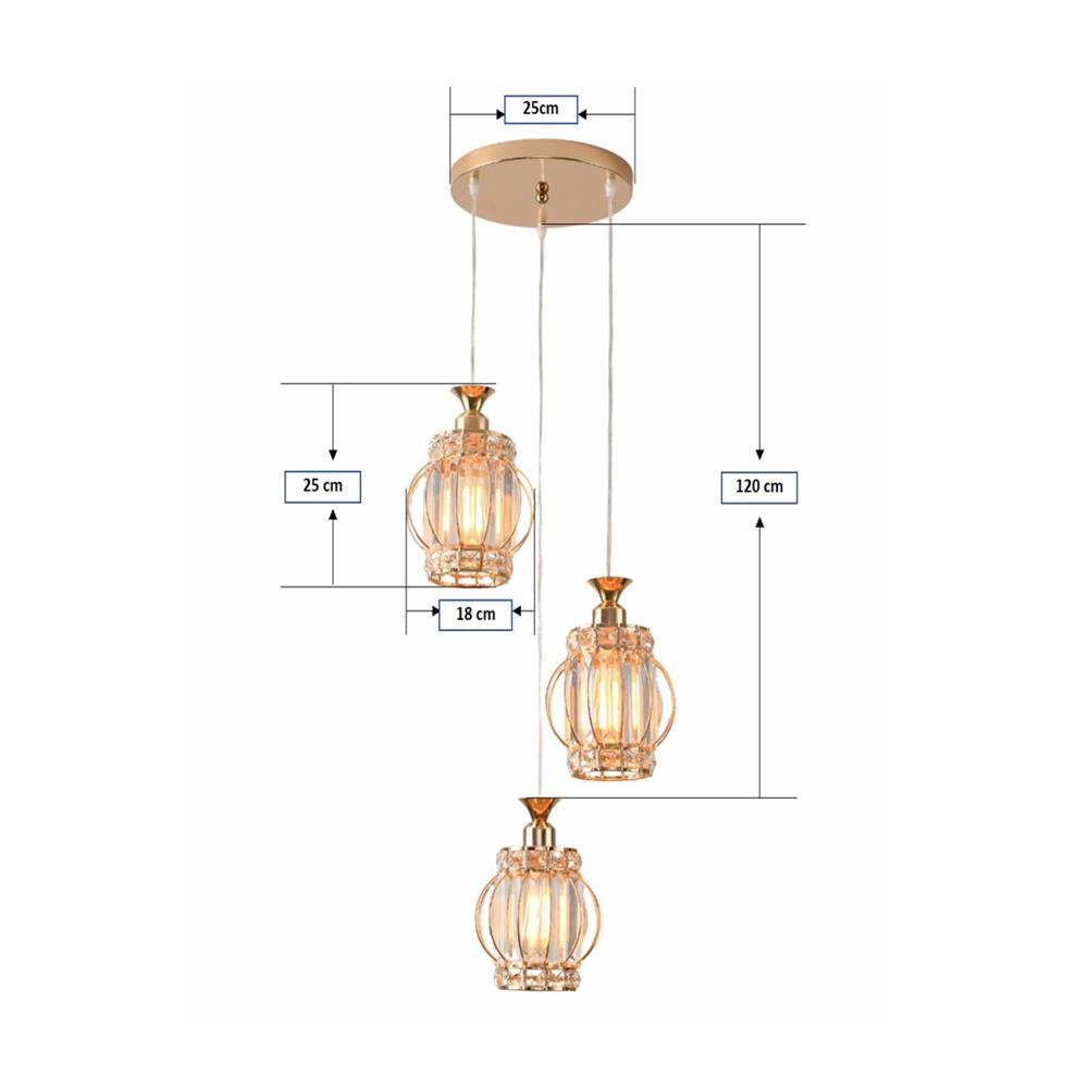 ไฟช่อ NEOLIGHT CS 9010-3 สีทอง/ขาว 3 หัว