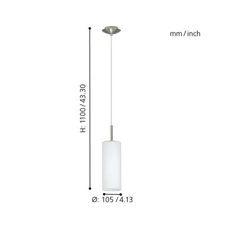 ไฟช่อ EGLO TROY 3 85977 แก้ว ขาว/โครม 1หัว_2